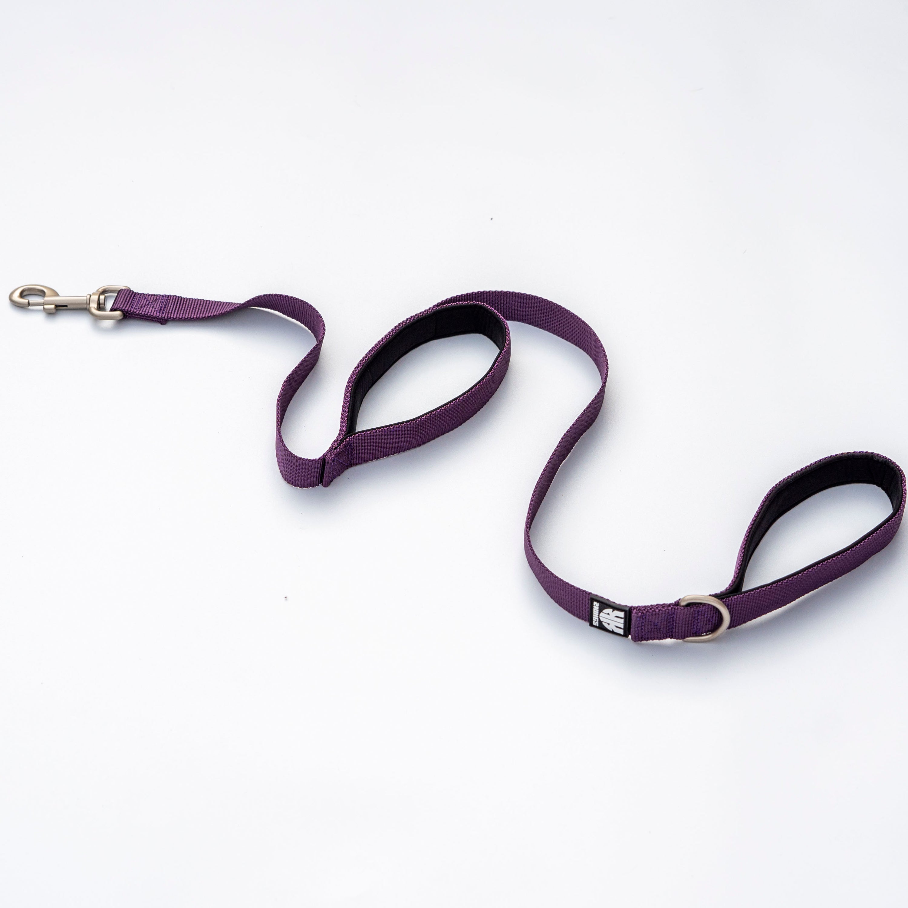 Adjustable Dog Harness with Double-Handed Lead Set - Lightweight & Reflective - Purple.