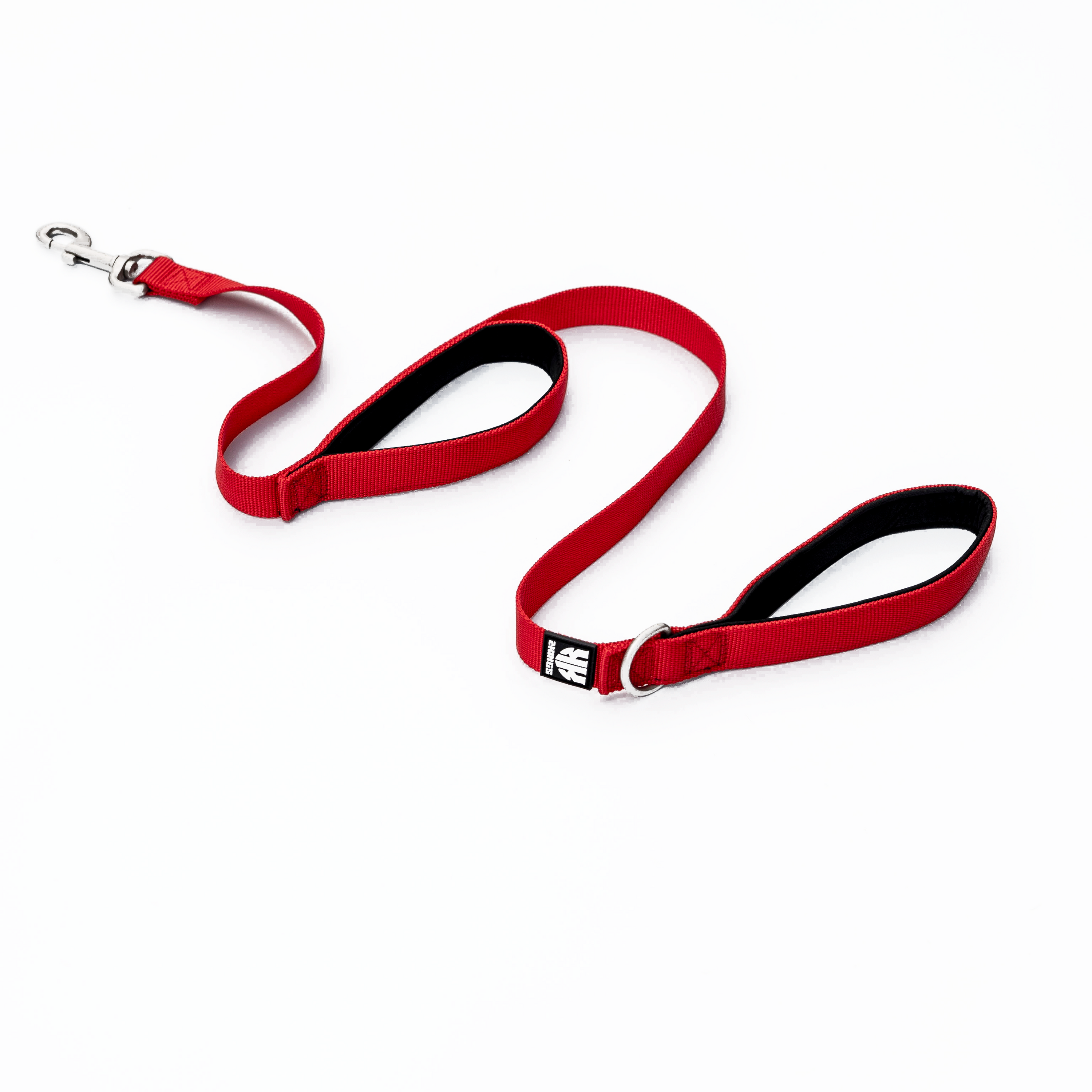 Adjustable Dog Harness with Double-Handed Lead Set - Lightweight & Reflective - Red.