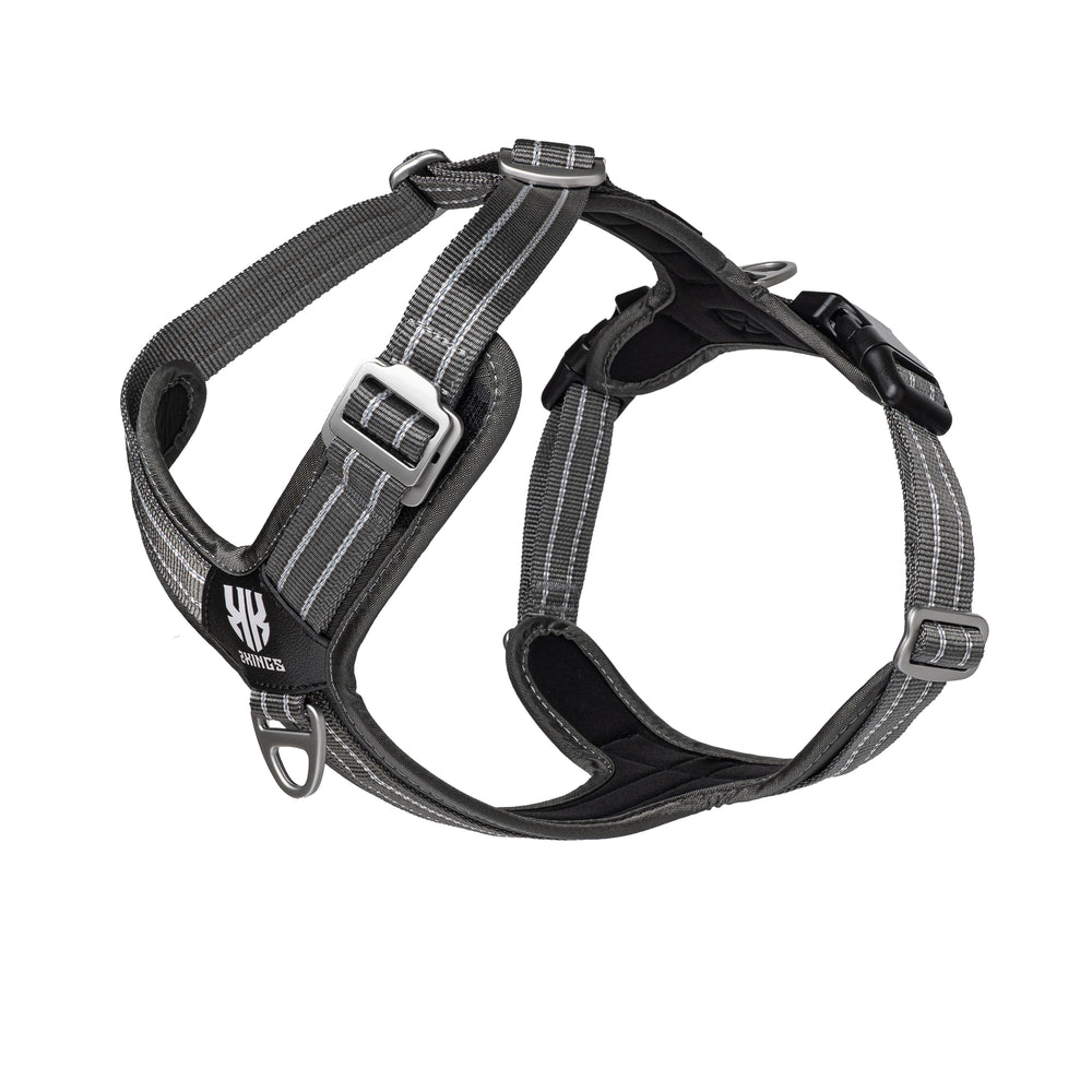 FlexiFit Reflective Dog Harness - Lightweight & Adjustable - Grey.