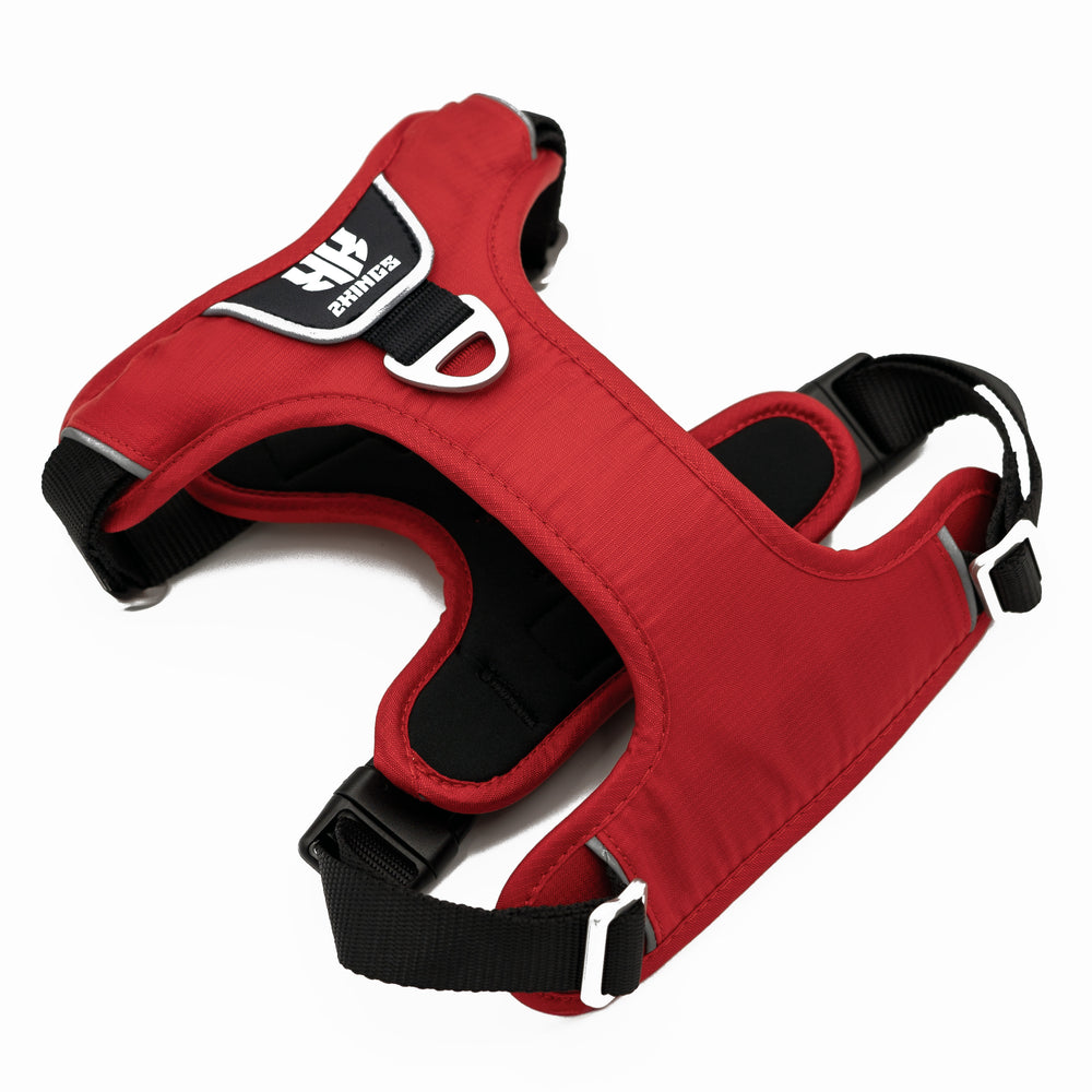 Comfort Dog Harness - Padded & Waterproof with Top Handle - Red.