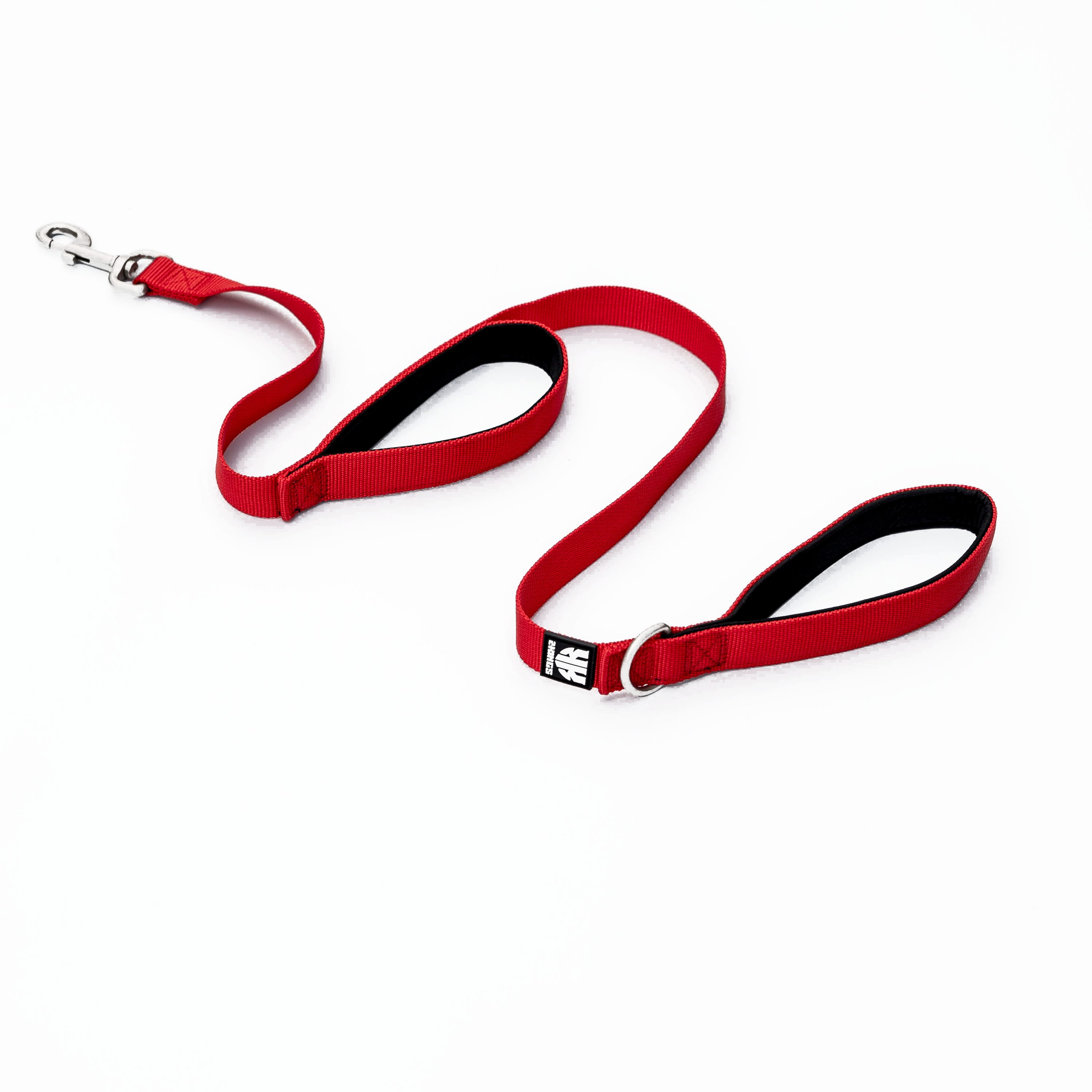 Comfort Dog Harness & Double Grip Lead Set - Padded & Waterproof with Top Handle - Red.