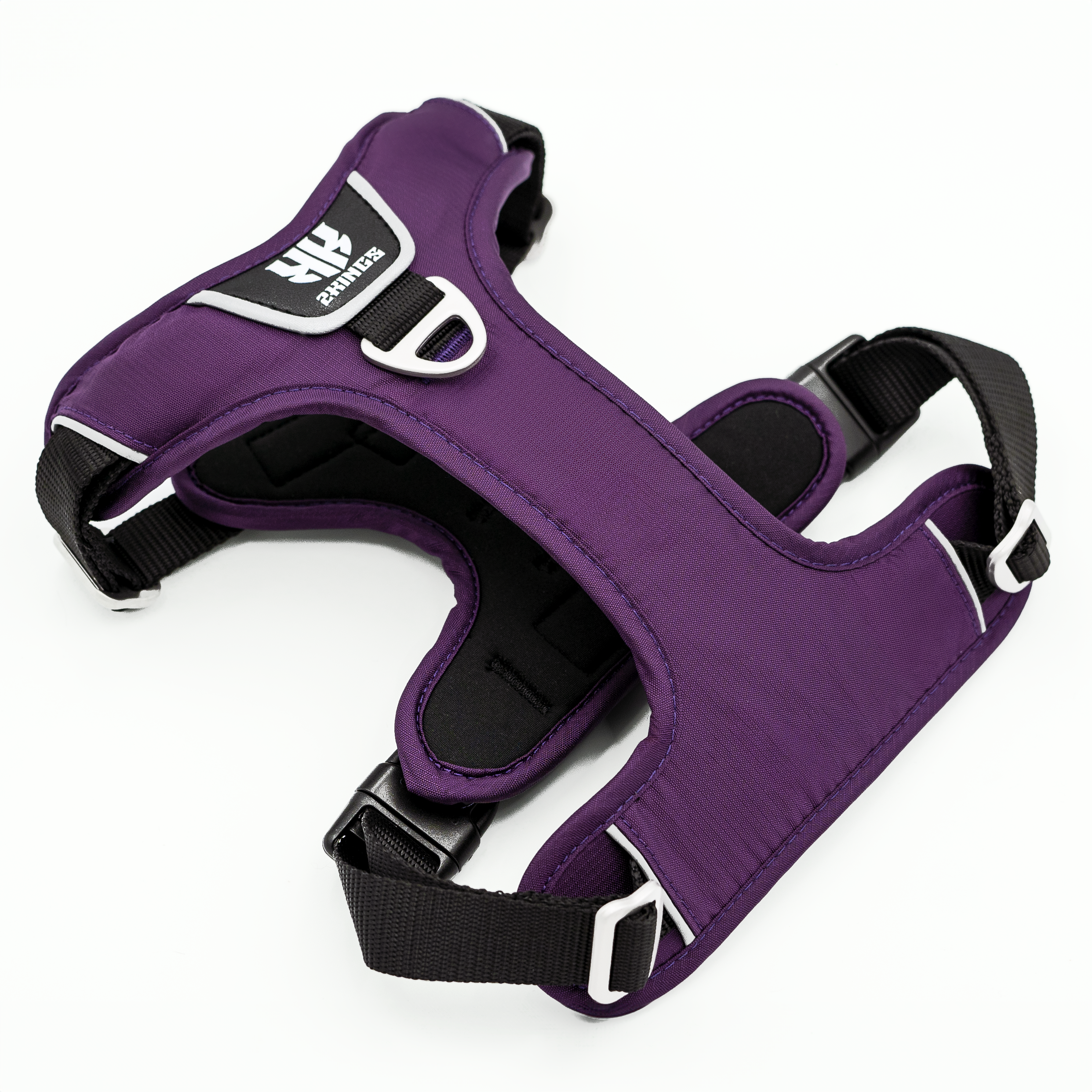 Comfort Dog Harness & Classic Lead Set - Waterproof with Top Handle - Purple.