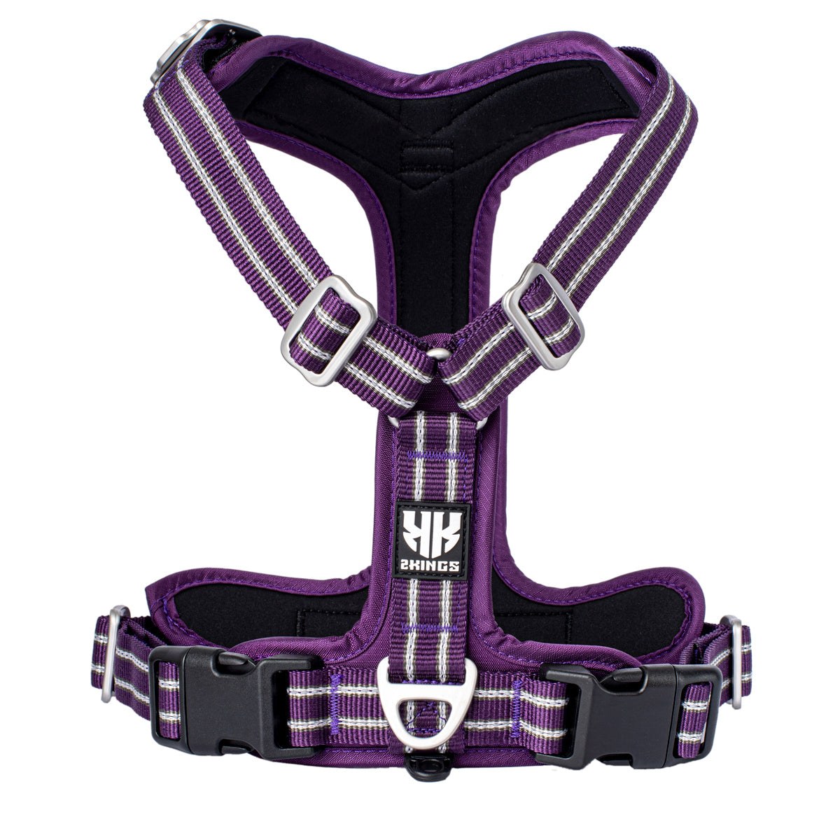 FlexiFit Reflective Dog Harness - Lightweight & Adjustable - Purple.