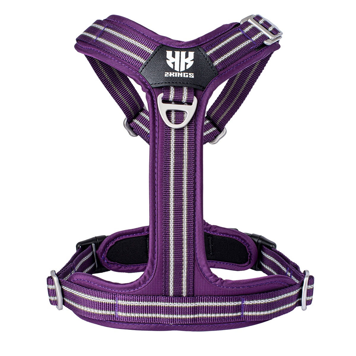 FlexiFit Reflective Dog Harness - Lightweight & Adjustable - Purple.